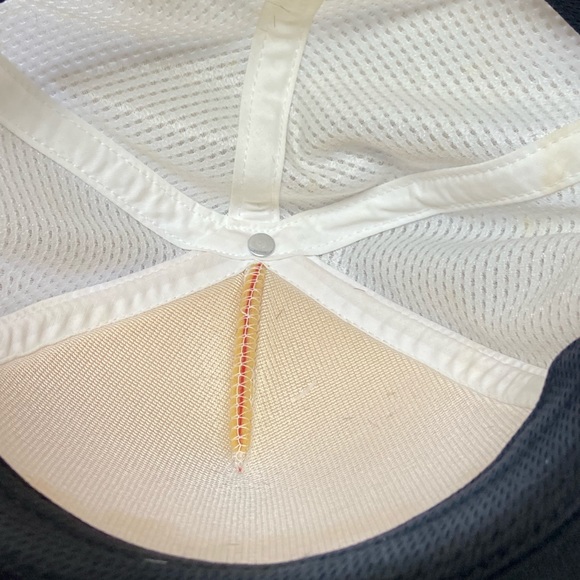 MERRELL Orange & White Trucker Style Strap Back Hiking Baseball Hat MINTY - Picture 5 of 7